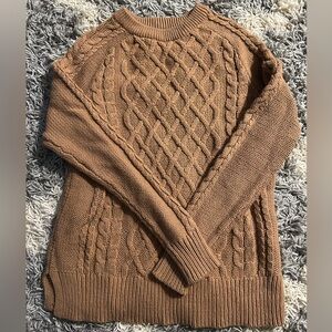 Old Navy Cable Knit Brown Sweater